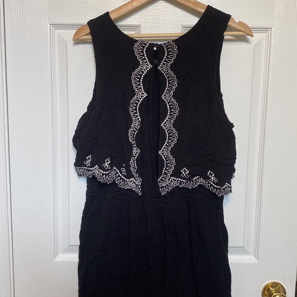 Dynamite Black Embroidered Romper - Size L - Picture 3 of 3
